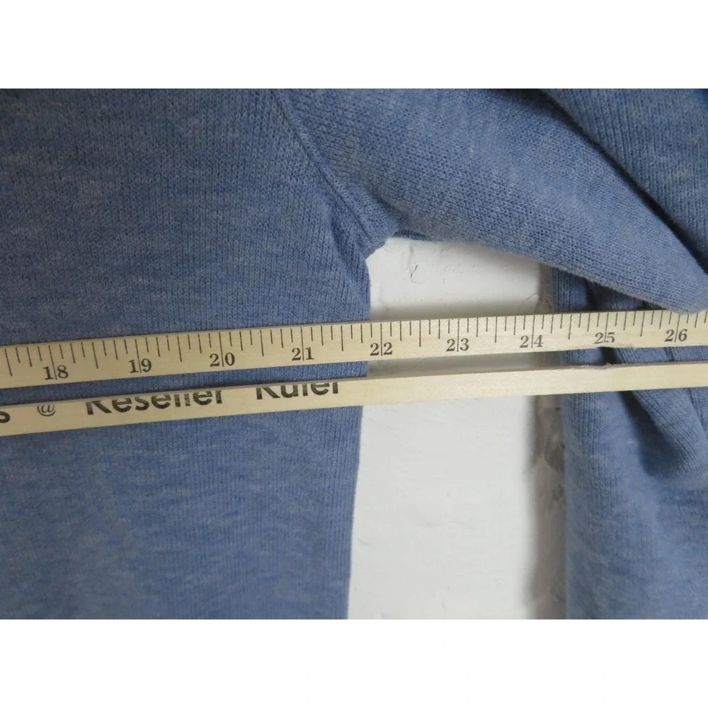 Polo Ralph Lauren 1/4 Zip Sweater Mens Medium Blue Cotton Knit Pullover Logo